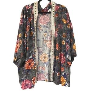 Eyeshadow multi colored kimono Women’s 2X